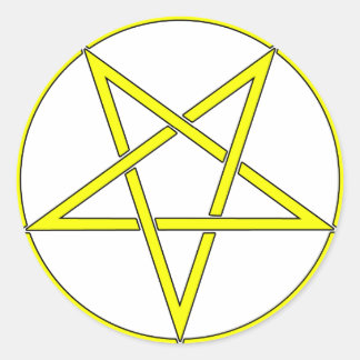 Star Pentagram Five 5 5 Symbol Classic Comic Runder Aufkleber