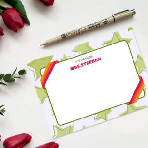 Star Personalisiert Teacher End of the Year Note Dankeskarte
