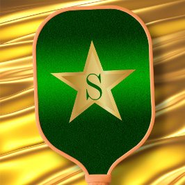 Star Pickleball Star Player Green Custom Monogram Pickleball Schläger