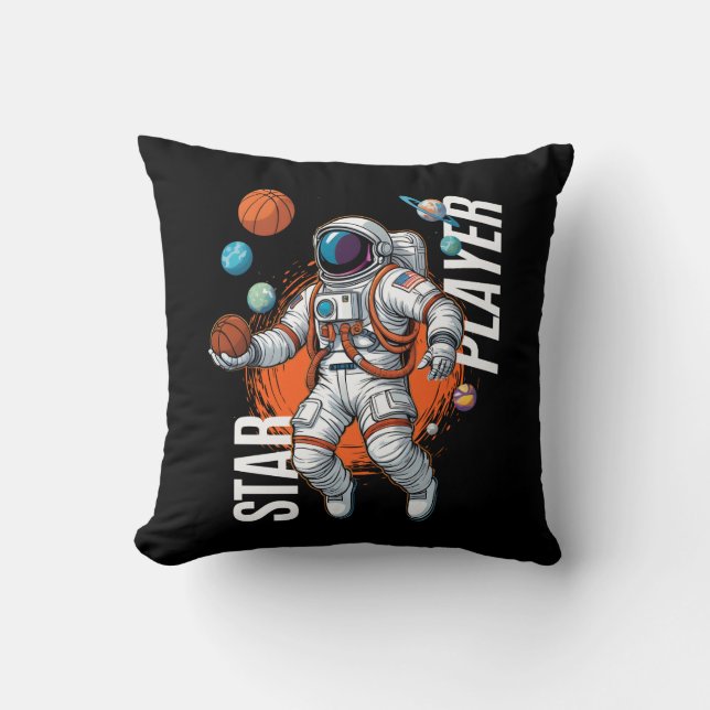 Star Player - Space Basketball Vibes Kissen (Vorderseite)
