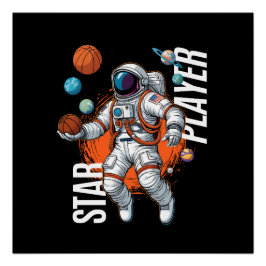Star Player - Space Basketball Vibes Poster