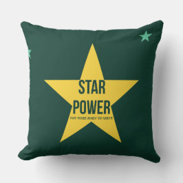 Star Power — 90s Retro Throw Pillow  Kissen