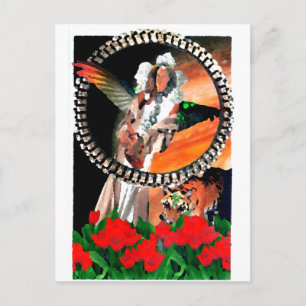 Star Princess and Tiger CricketDiane Fantasy Art Postkarte