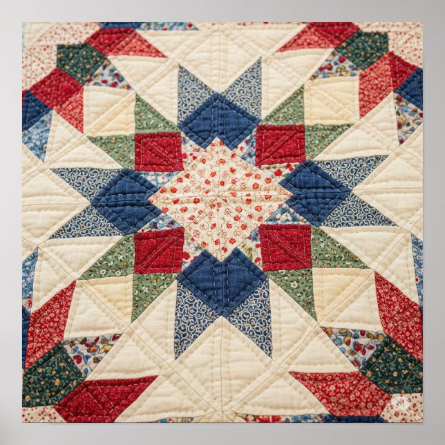 Star Quilt Graphic Poster (Vorne)