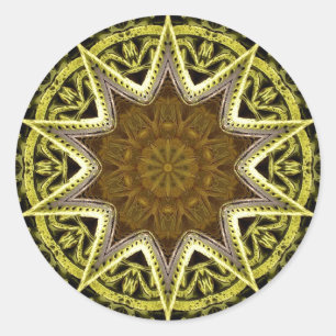 Star Round Aufkleber