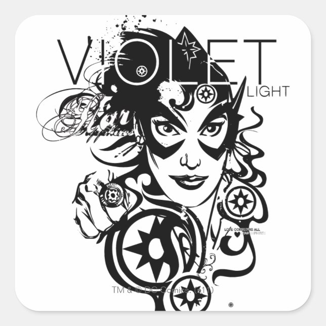 Star Sapphire Graphic 4 Quadratischer Aufkleber (Vorderseite)