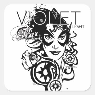 Star Sapphire Graphic 4 Quadratischer Aufkleber