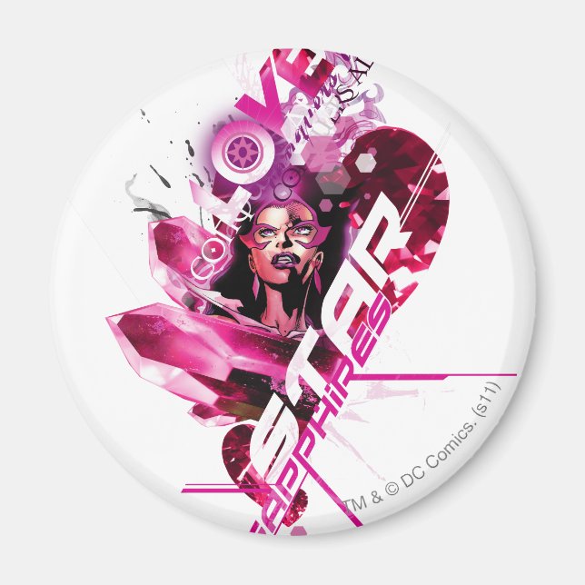 Star Sapphire Graphic 8 Magnet (Vorne)