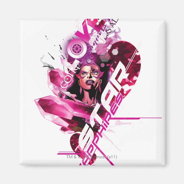 Star Sapphire Graphic 8 Magnet (Vorne)