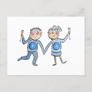 Star Sapphire Jahrestag Postkarte