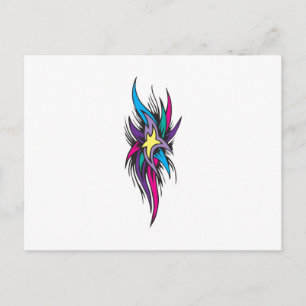 Star Schwanzes Tattoo Design Postkarte