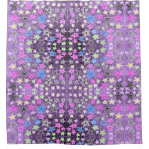 Star Scribble Pastel Duschvorhang