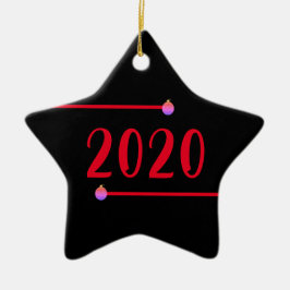 Star Shaped 2020 Personalisierte Weihnachten Keramik Ornament