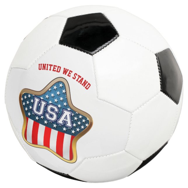 Star-Shaped American Flag Soccer Ball (Dreiviertel)