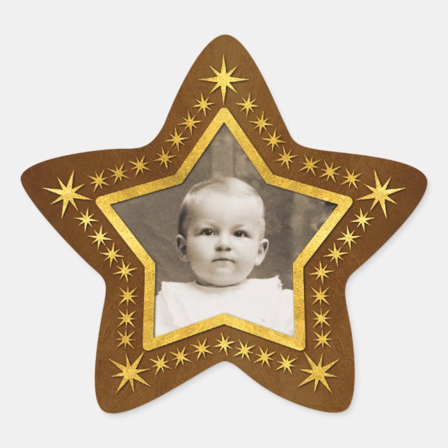 Star Shaped Foto Frame Stern-Aufkleber (Vorderseite)