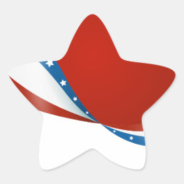 Star Shaped Patriotic Red White and Blue Stern-Aufkleber