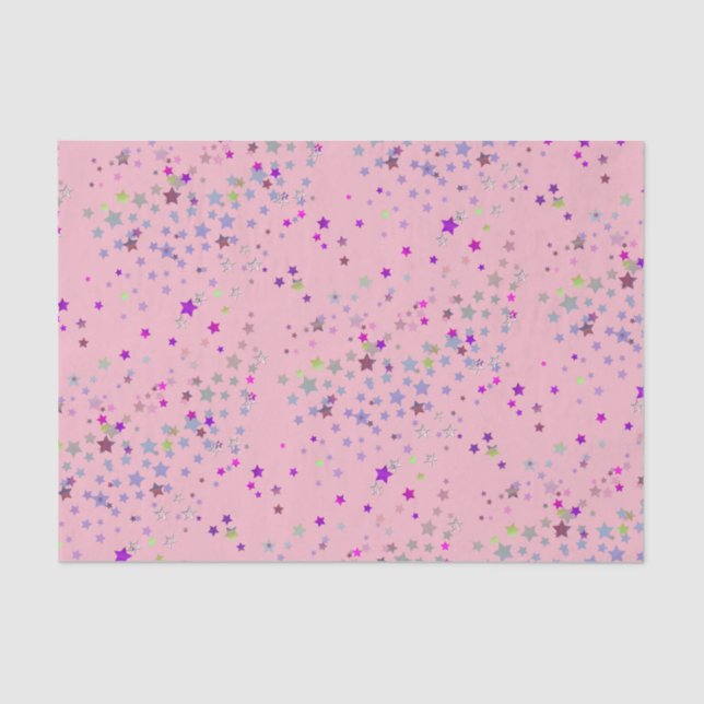 Star Shine Party Stars Party Sterne!rosane Seidenpapier (Vorderseite)