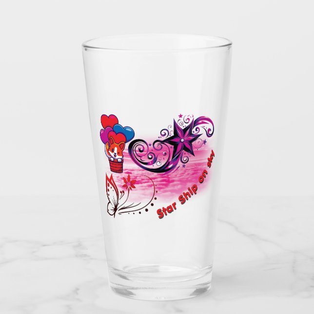 Star Ship Trinkbehälter Glas (Vorderseite)