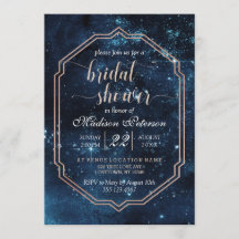 Star Sky Celestial Galaxy Bridal Dusche Einladung