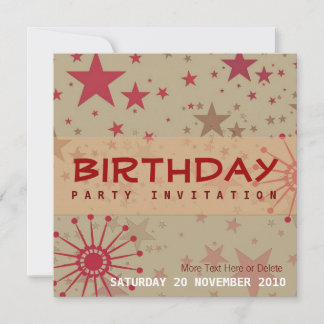 Star Spacey Party Geburtstagseinladung Einladung
