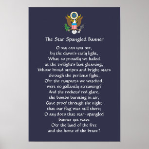 Star Spangle Banner Texte Poster