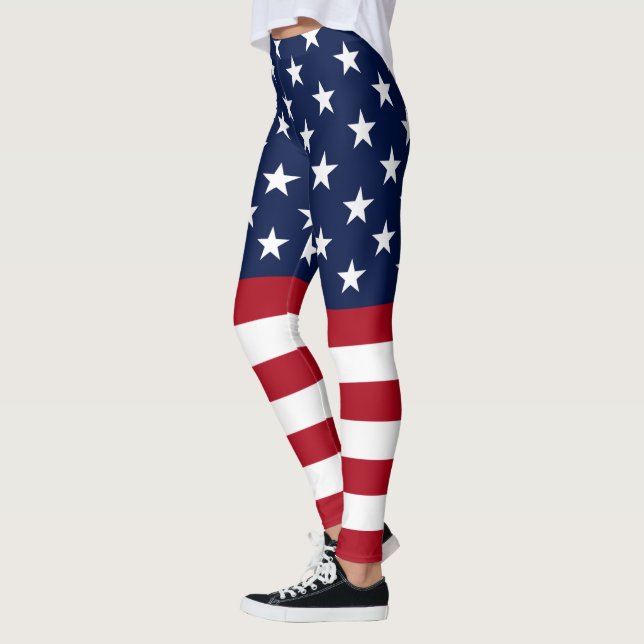 Star Spangle USA Flag Leggings (Links)