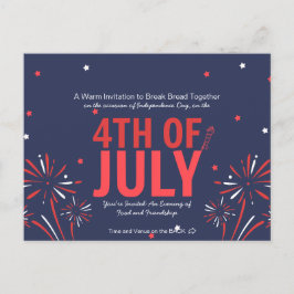 Star-Spangled-Amerikanische Unabhängigkeitstag Einladungspostkarte