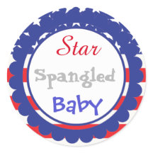Star Spangled Baby Shooting Sticker