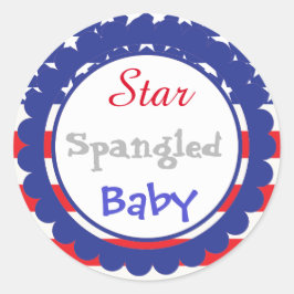 Star Spangled Baby Shooting Sticker