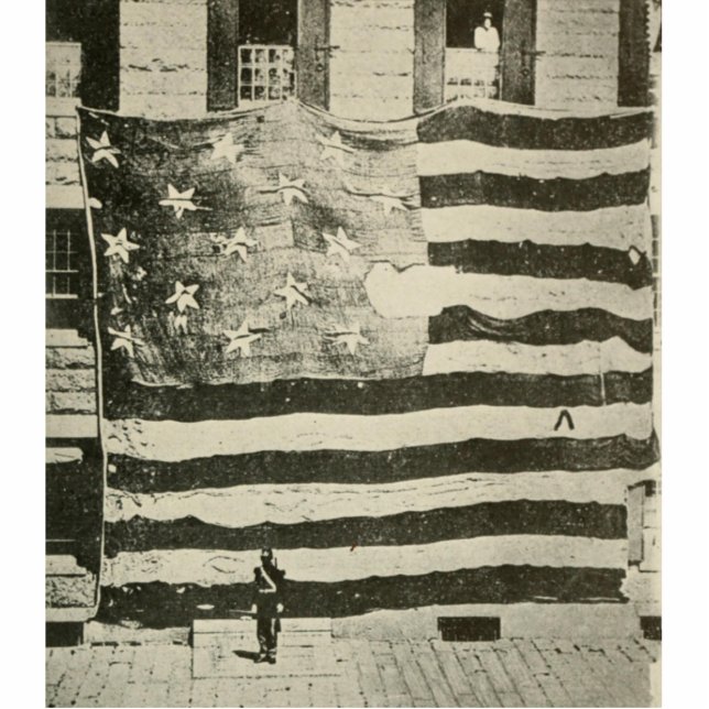 Star Spangled Banner: American Flag on Display Freistehende Fotoskulptur (Vorne)