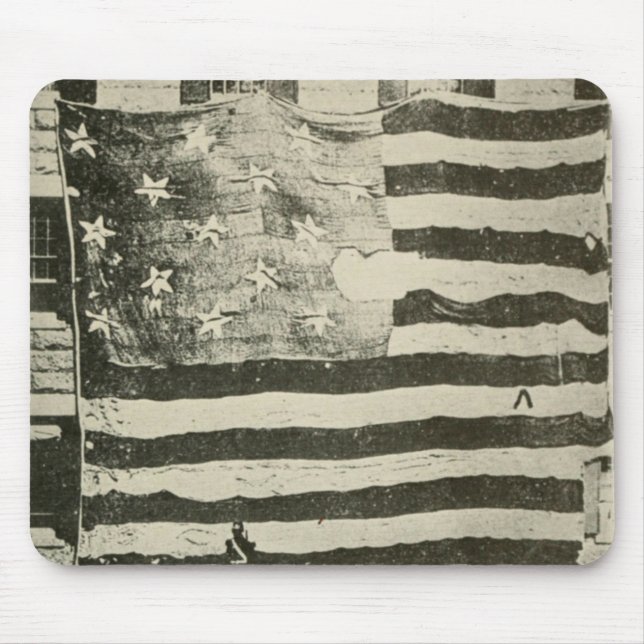 Star Spangled Banner: American Flag on Display Mousepad (Vorne)