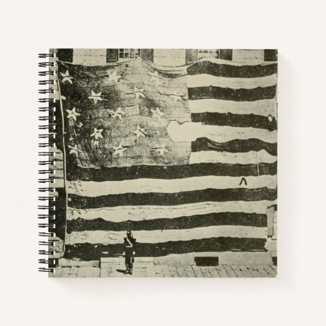 Star Spangled Banner: American Flag on Display Notizbuch (Vorderseite)