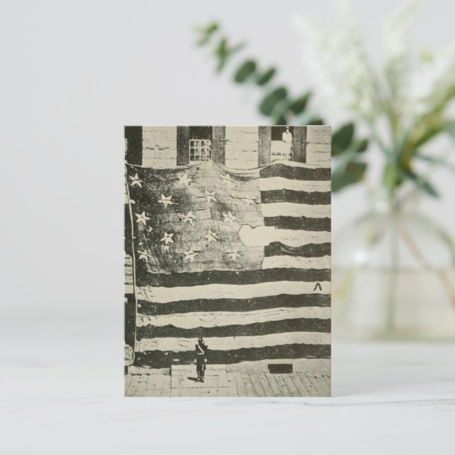 Star Spangled Banner: American Flag on Display Postkarte (Stehend Vorderseite)