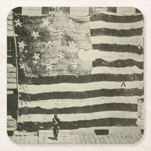 Star Spangled Banner: American Flag on Display Rechteckiger Pappuntersetzer