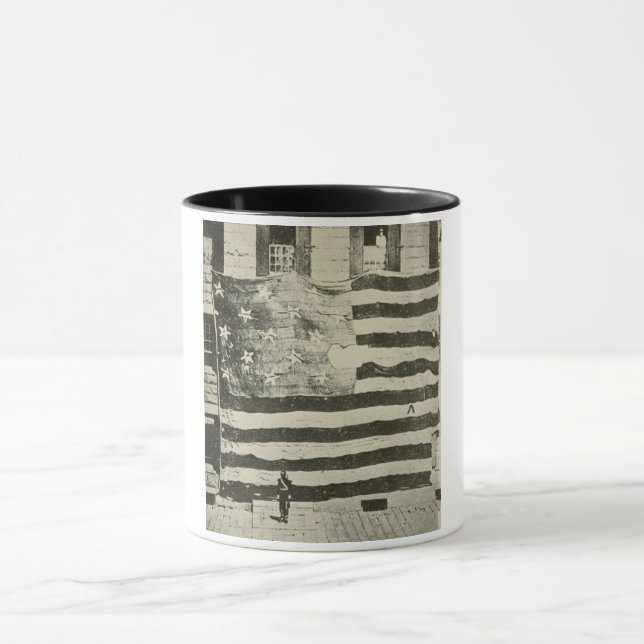 Star Spangled Banner: American Flag on Display Tasse (Zentrum)