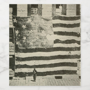 Star Spangled Banner: American Flag on Display Weinetikett