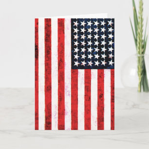 Star Spangled Banner - Amerikanische Flagge Karte