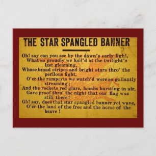 Star Spangled Banner Magic Lantern Slide Postkarte