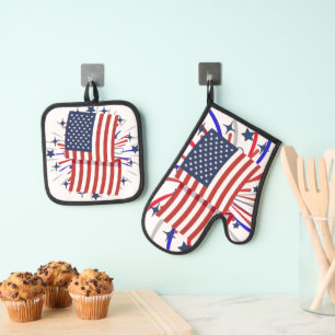 "Star-Spangled Banner" Ofenhandschuh & Topflappen-Set