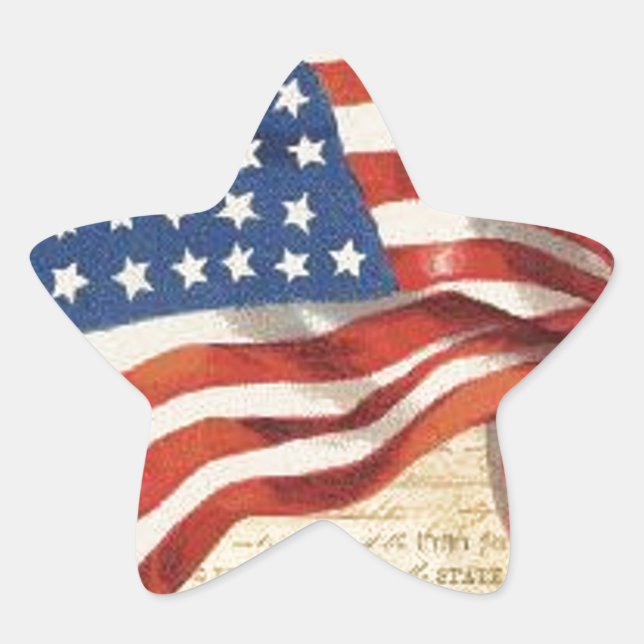 Star Spangled Banner Stern-Aufkleber (Vorderseite)