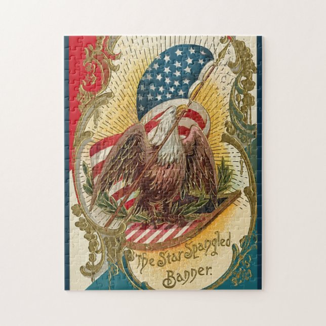 Star Spangled Banner Vintag Puzzle (Vertikal)