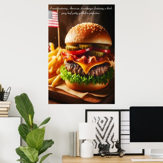 Star-Spangled Burger Sensation 24x36 Poster (Heimbüro)