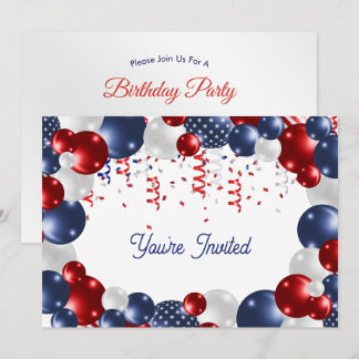 Star Spangled Celebration Birthday Einladung