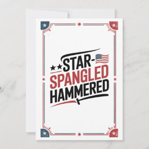 Star Spangled Hammered Sonniges 4. Juli T-Shirt Ankündigung