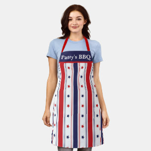Star-Spangled-Koch: Custom Red, White & Blue Schür Schürze