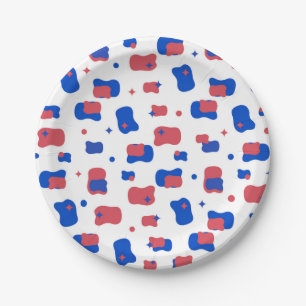Star Spangled Muster Pappteller