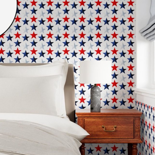 Star Spangled Red White Blue Big Stars Americana Tapete (Von Creator hochgeladen)