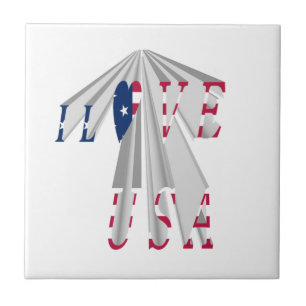 Star-Spangled Statement: Graphic I Liebe USA Desig Fliese