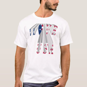 Star-Spangled Statement: Graphic I Liebe USA Desig T-Shirt