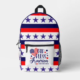 Star Spangled Streifen Print Cut Nährückpack Bedruckter Rucksack